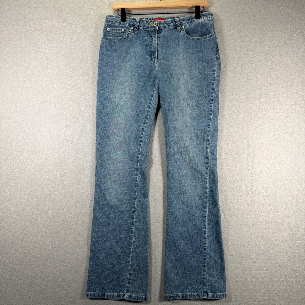 Vintage South Pole Womens Size 11‎ Blue Denim Jeans Flare Leg Casual Y2K Trendy